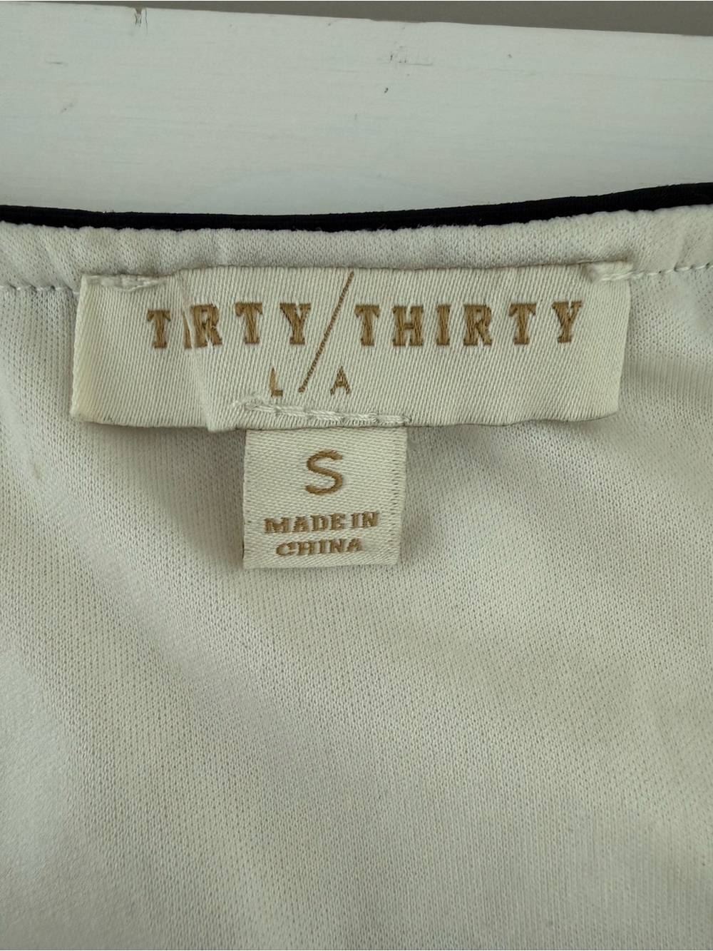 Thirty Thirty Lace Contrast Trim Top Small Coquette Y2K - Picture 3 of 6